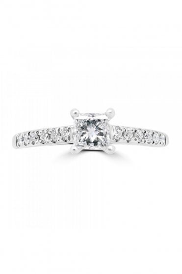 Platinum Princess Diamond Ring