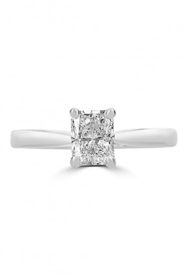 Platinum Radiant Diamond Ring