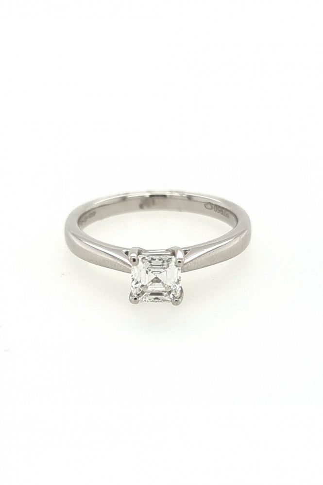 Platinum Sq Octagon Diamond Ring
