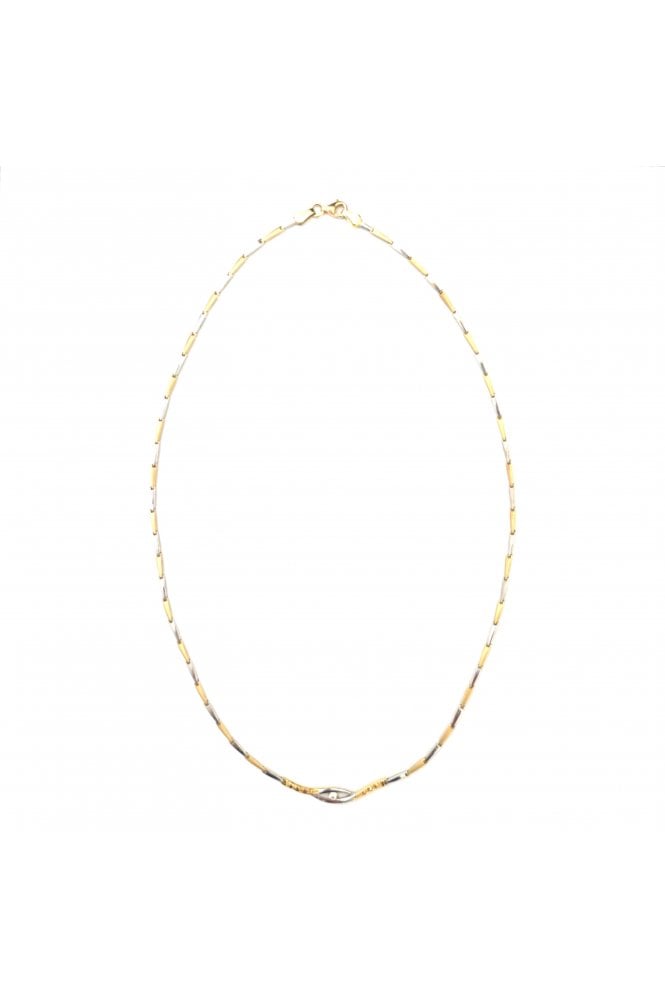 Preloved 14ct Yellow & White Gold Diamond Necklace