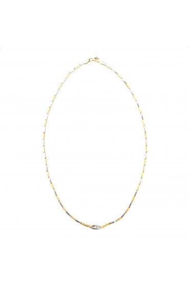 Preloved 14ct Yellow & White Gold Diamond Necklace