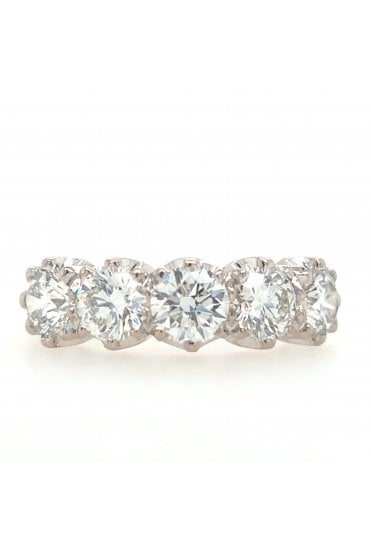 Preloved 18ct White Gold 5 Stone Diamond Ring