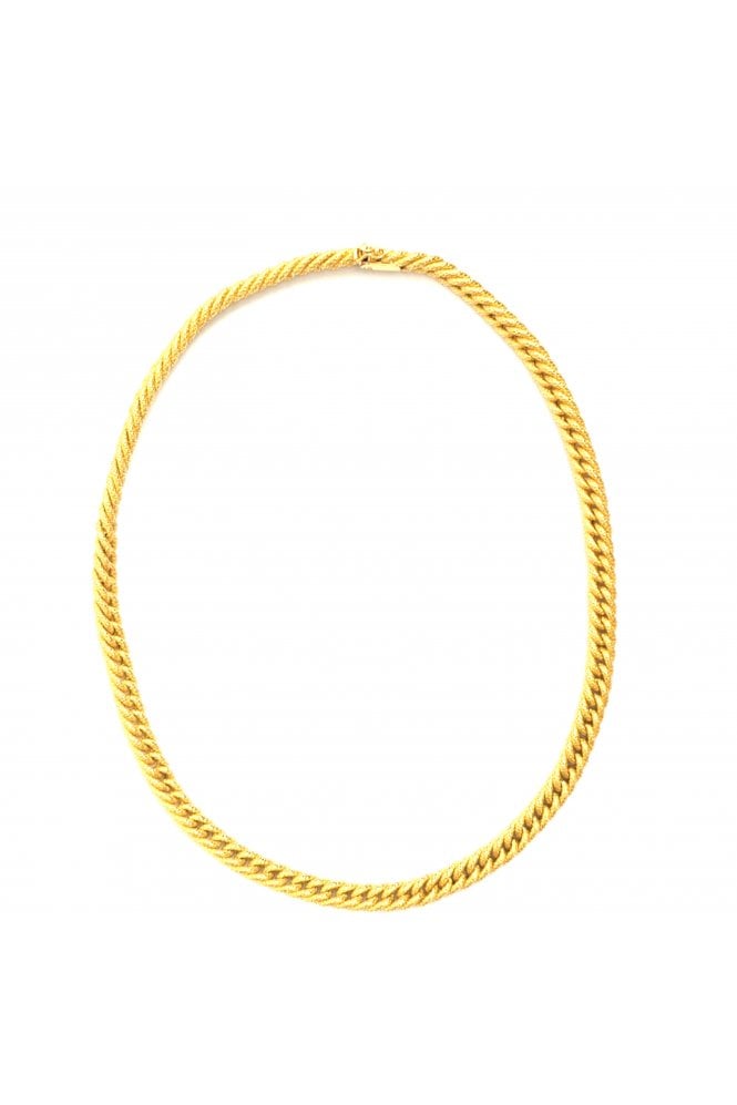 Preloved 18ct Yellow Gold Heavy Curb Chain Textured Finish