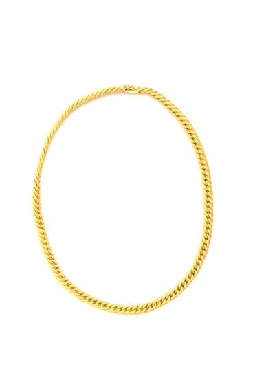 Preloved 18ct Yellow Gold Heavy Curb Chain Textured Finish