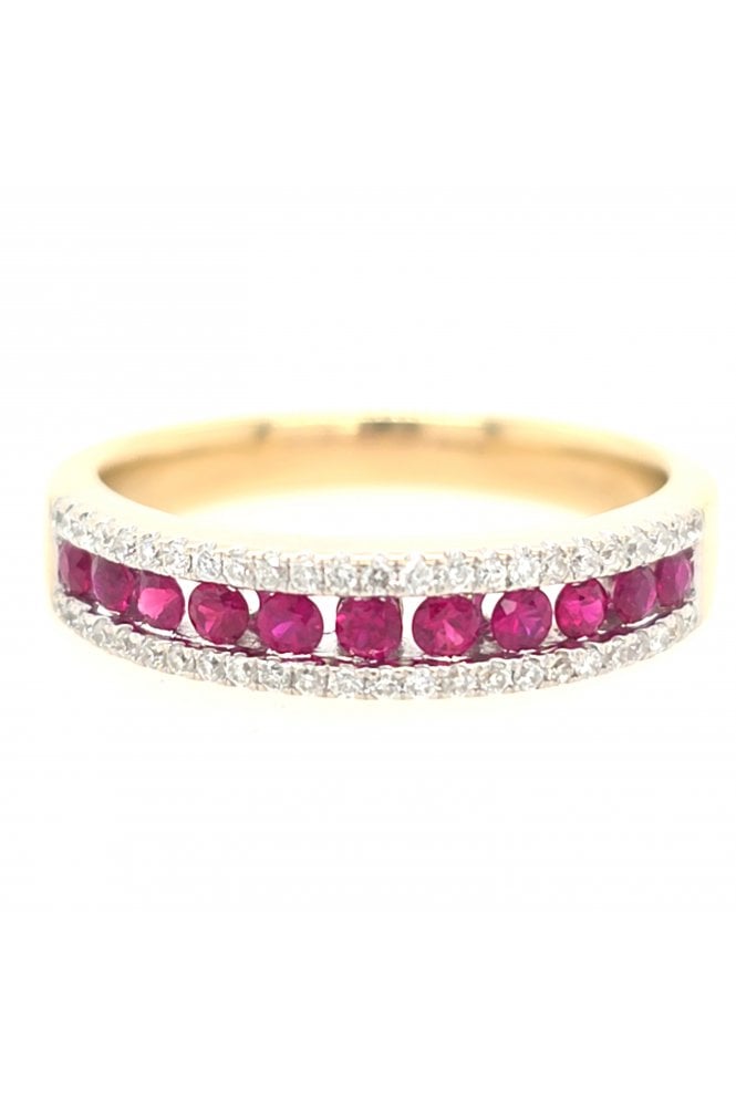 Preloved 18ct Yellow Gold Ruby and Diamond Ring