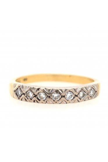 Preloved 18ct Yellow & White Gold Diamond Ring