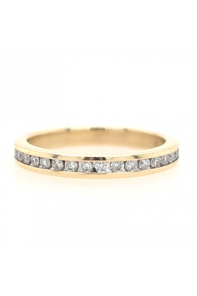 Preloved 9ct Yellow Gold Diamond Full Eternity Ring