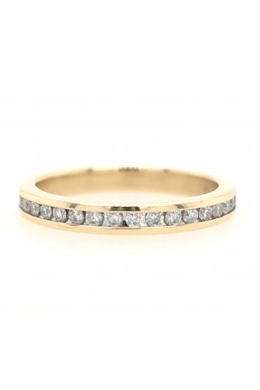 Preloved 9ct Yellow Gold Diamond Full Eternity Ring