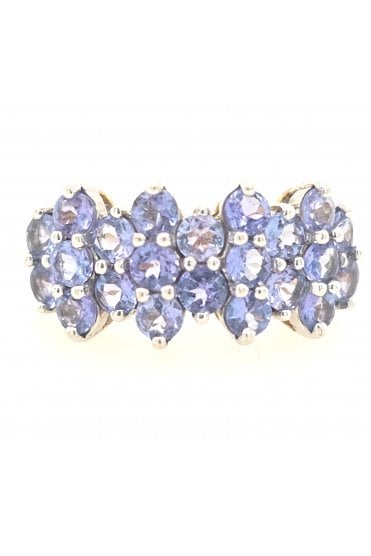 Preloved 9ct Yellow & White Gold QVC Iolite Ring
