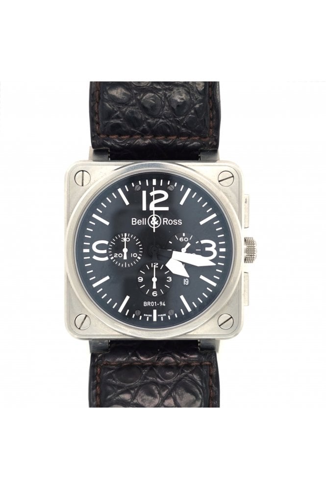 Bell & Ross - Preloved Preloved Bell & Ross Aviation Type/Military Spec Chronograph Model No. BR01-94-S