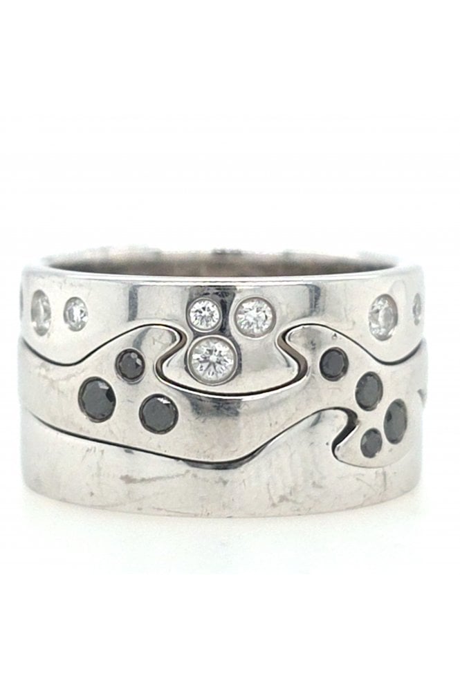 Preloved Georg Jensen 18ct White Gold Fusion Ring