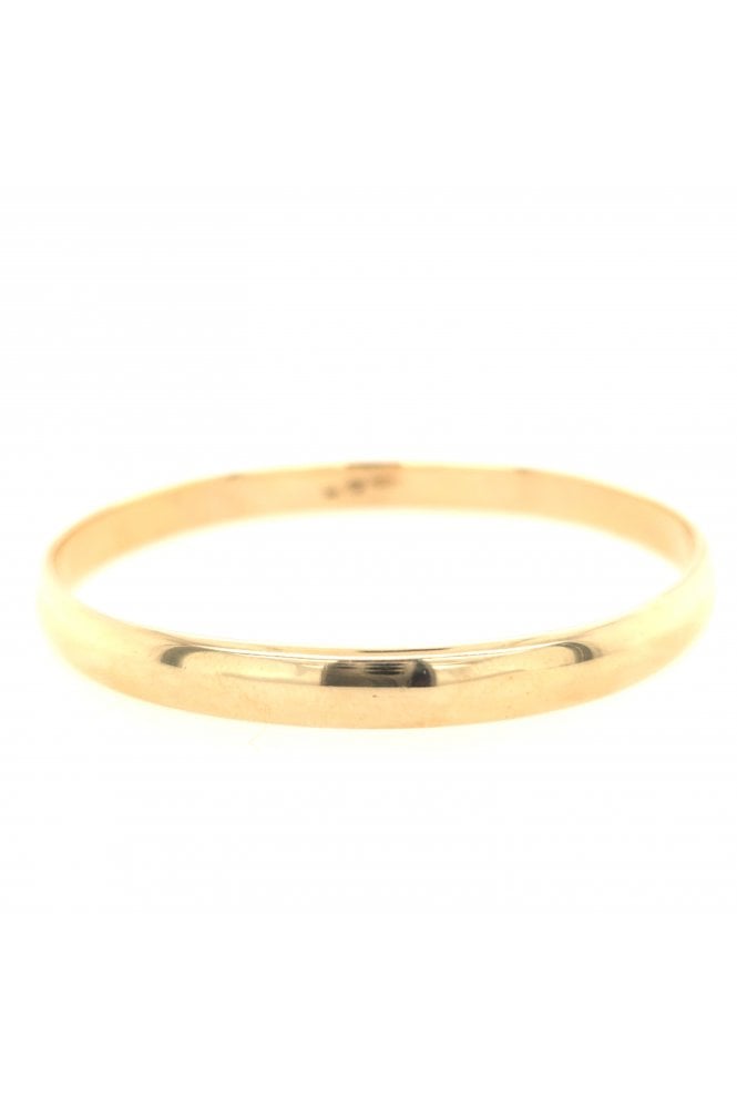 Preloved Hand Made 9ct Yellow Gold Solid Bangle