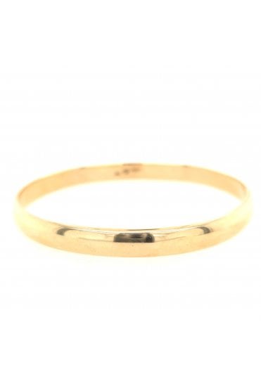 Preloved Hand Made 9ct Yellow Gold Solid Bangle