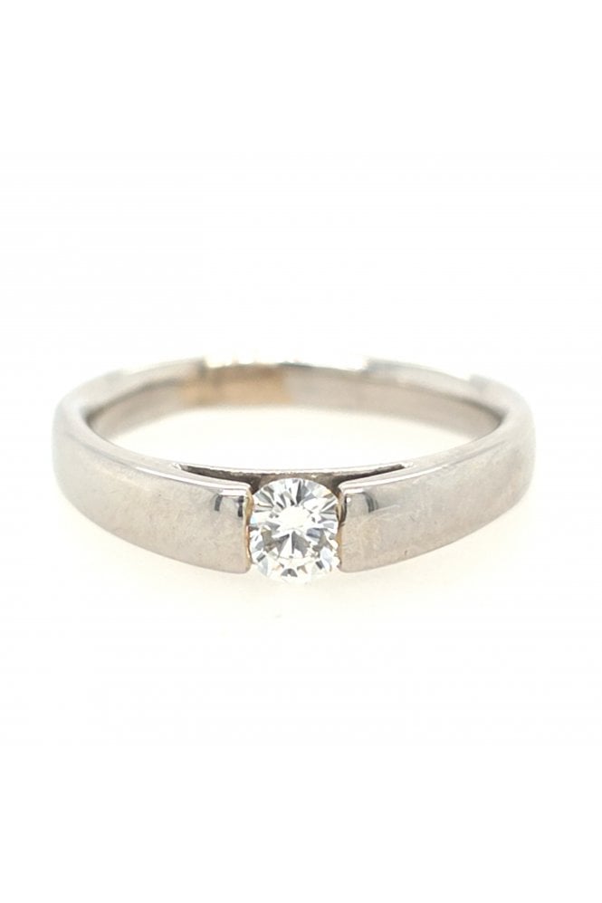 Preloved Platinum Diamond Ring Tension Set