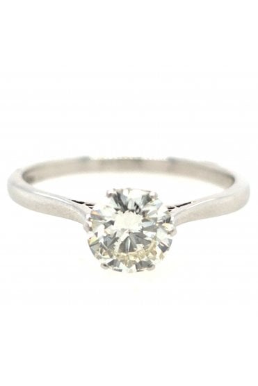 Preloved Platinum Diamond Solitaire Ring Platinum Claw Set