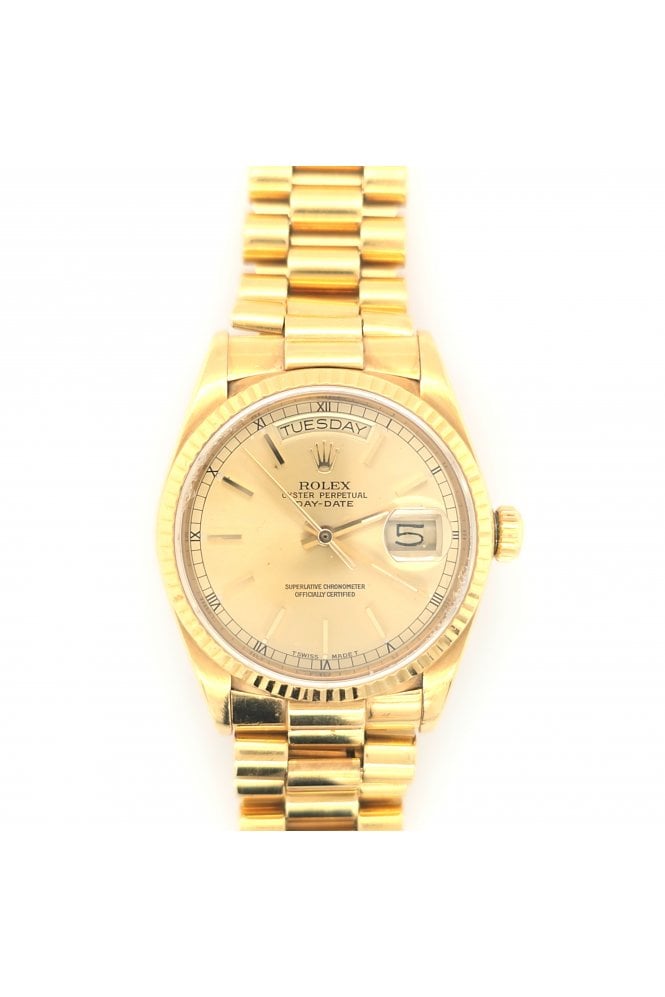 Rolex - Preloved Preloved Rolex Gents Day-Date Oyster Perpetual Watch  18ct Yellow Gold
