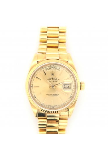 Preloved Rolex Gents Day-Date Oyster Perpetual Watch  18ct Yellow Gold