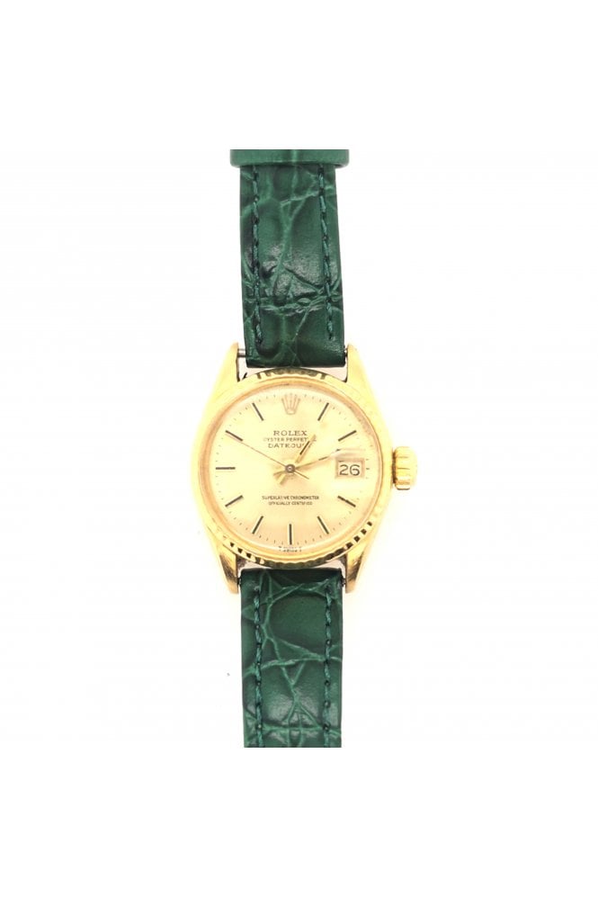 Rolex - Preloved Preloved Rolex Oyster Perpetual Datejust Watch 18ct Yellow Gold Case