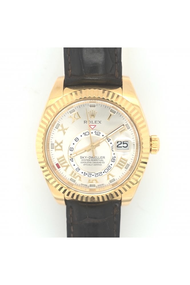 Rolex - Preloved Preloved Rolex Sky-Dweller 18ct Yellow Gold Model No. 326138