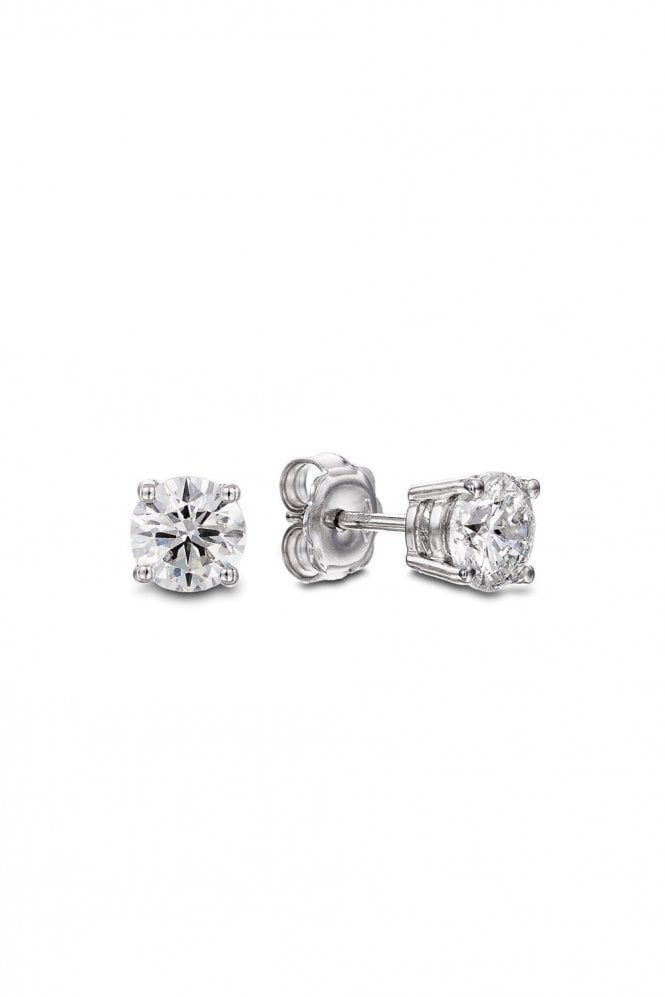 Premier Cut 18ct White Gold 1.42ct Diamond Stud Earrings