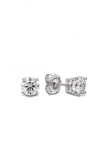 Premier Cut 18ct White Gold 1.42ct Diamond Stud Earrings