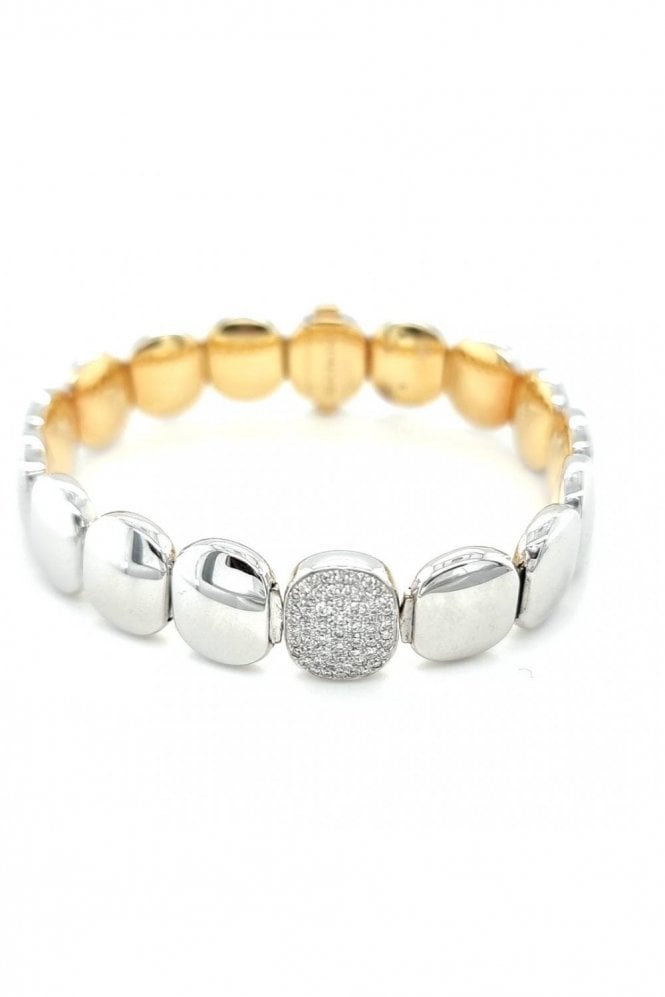 Chimento Reversible 18ct White & Yellow Gold with Diamond Pavé Set Bracelet 1B04715B30180