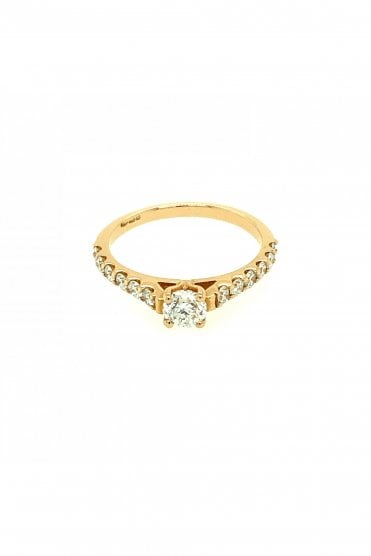 Rose Gold Diamond Shoulder Ring