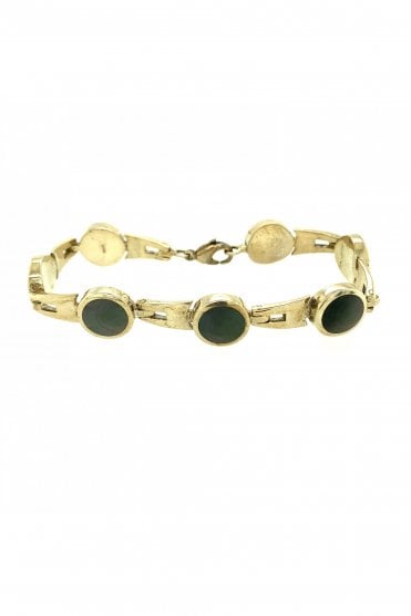 Silver Black Mother of Pearl Bracelet