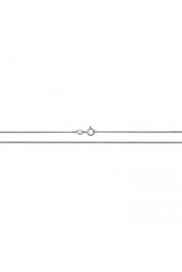 Silver Fine Curb Chain 16 Inches Rhodium Plated