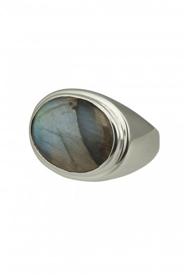 Silver Labradorite Ring