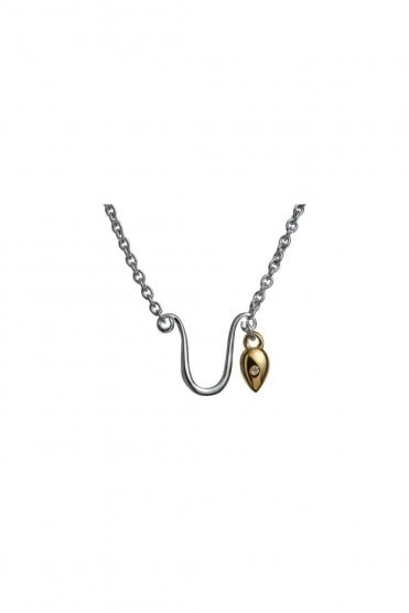 Silver Necklace for Charms with Diamond DN033
