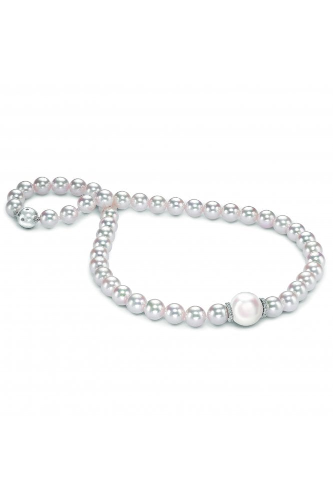 South Sea Pearl and Diamond Necklace  Pearl Colour White