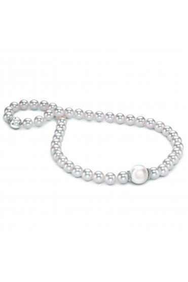 South Sea Pearl and Diamond Necklace  Pearl Colour White