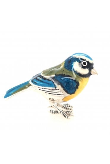 Sterling Silver and Enamel Blue Tit