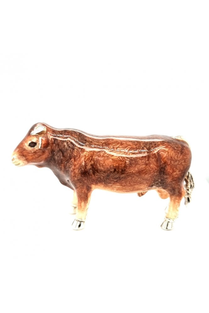 Sterling Silver and Enamel Bull