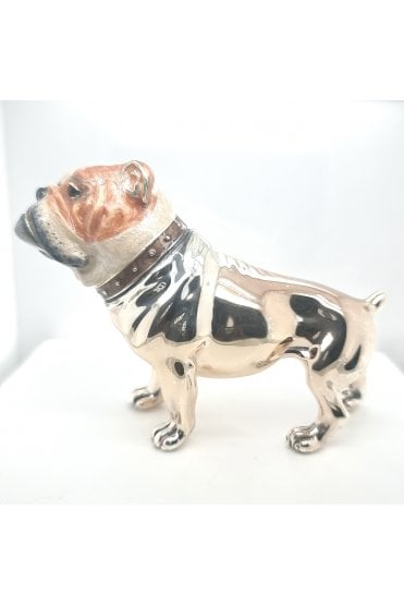 Sterling Silver and Enamel Bulldog