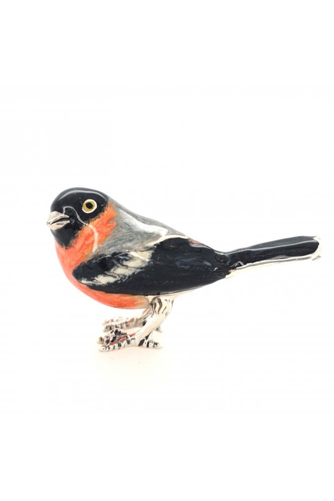 Sterling Silver and Enamel Bullfinch