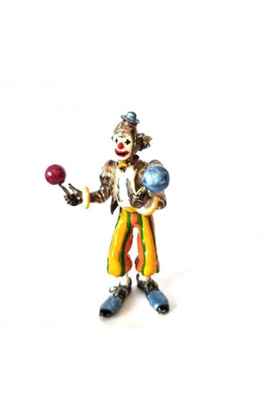 Sterling Silver and Enamel Clown