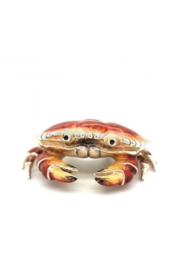 Sterling Silver and Enamel Crab