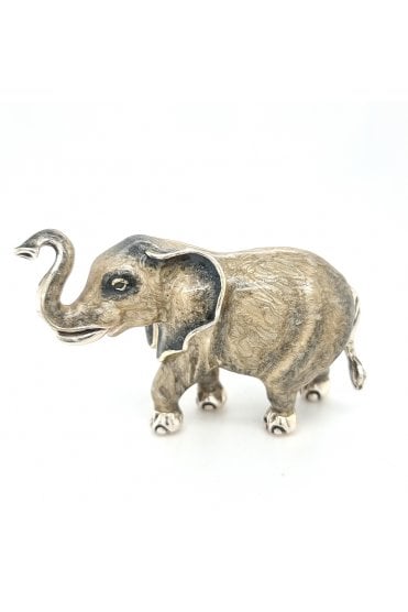 Sterling Silver and Enamel Elephant