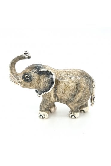 Sterling Silver and Enamel Elephant