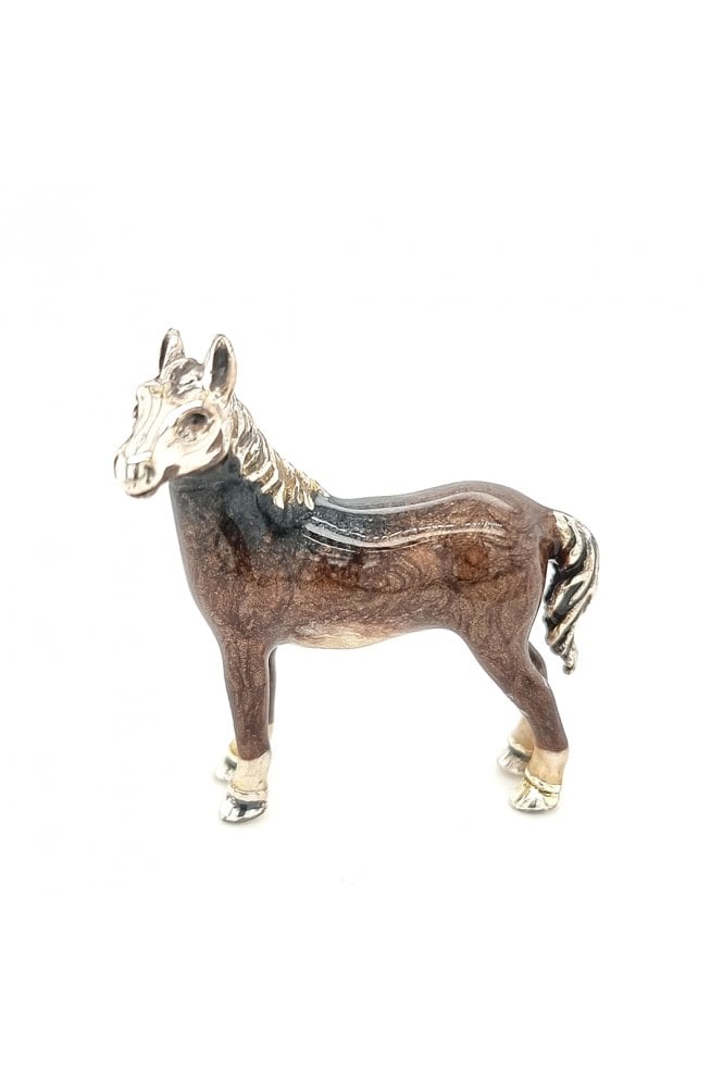 Sterling Silver and Enamel Horse