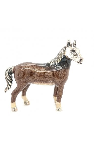 Sterling Silver and Enamel Horse