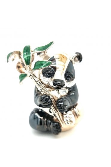 Sterling Silver and Enamel Panda