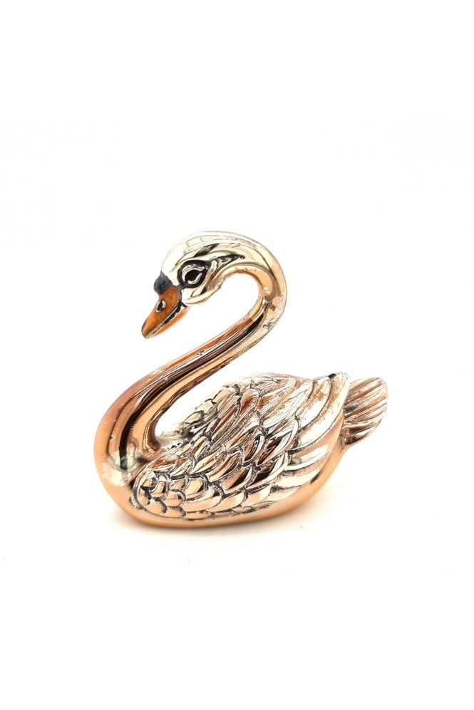 Sterling Silver and Enamel Swan