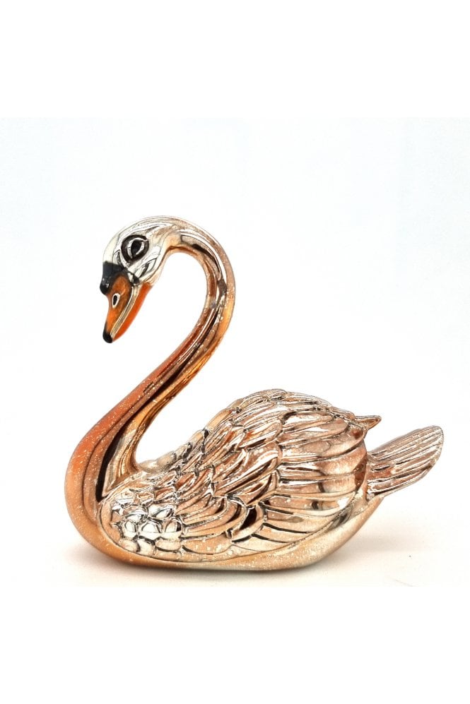 Sterling Silver and Enamel Swan