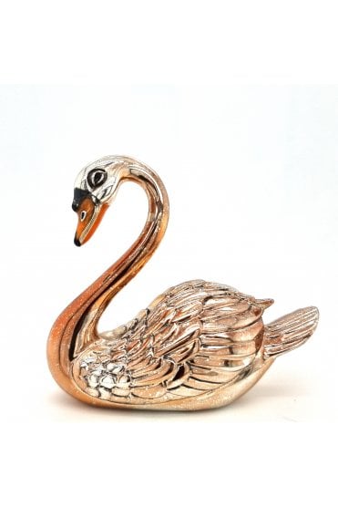Sterling Silver and Enamel Swan