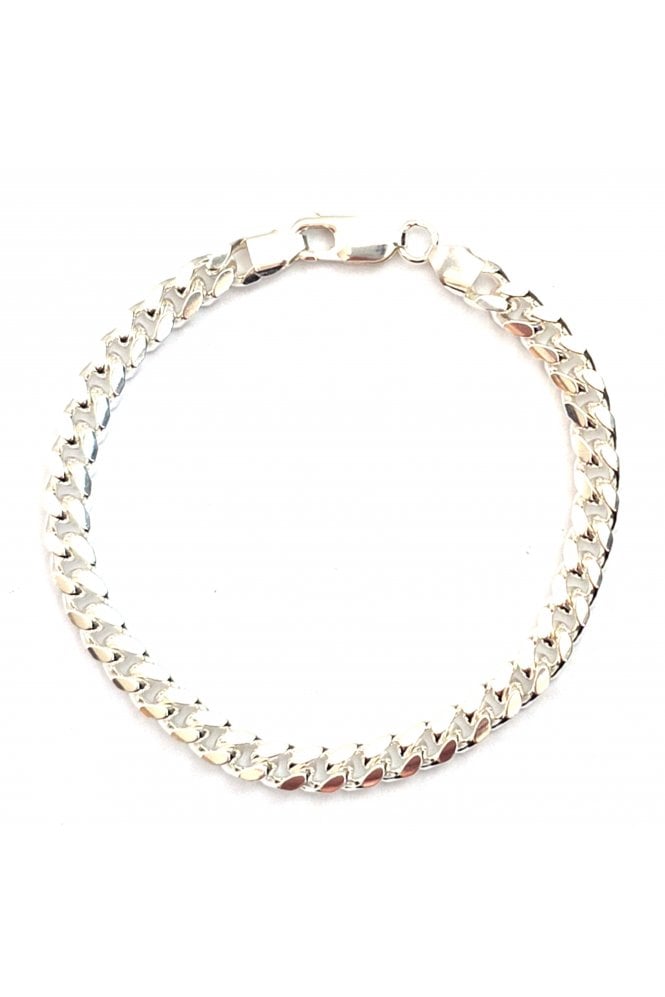 Sterling Silver Bombe Curb Bracelet Length: 7.5 Inches