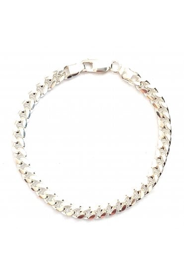 Sterling Silver Bombe Curb Bracelet Length: 7.5 Inches