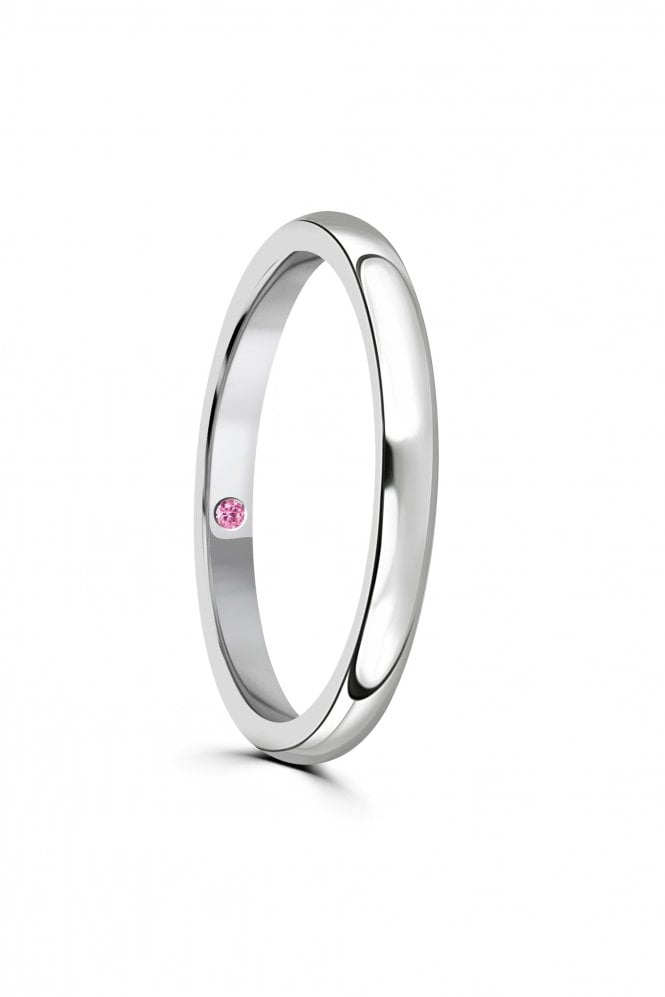 Brown & Newirth Tourmaline Hidden Gemstone Platinum Wedding Band CCN 3.0 PLT Tourmaline